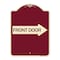 Signmission Front Door With Right Arrow Heavy-Gauge Aluminum Architectural Sign, 24" x 18", BU-1824-24389 A-DES-BU-1824-24389 - alternate 1